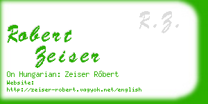 robert zeiser business card